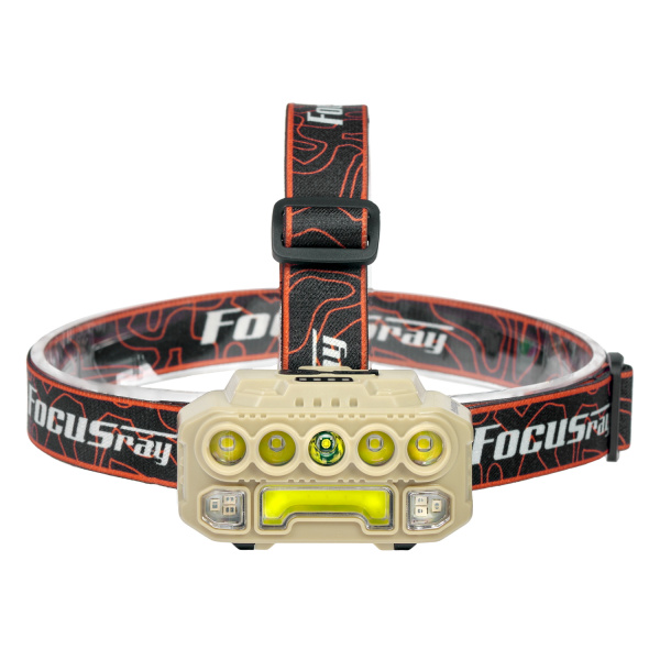 Фонарь налобный FOCUSray 1334 акку 18650 1200мАН 200 люмен,цифровой дисплей,сенсор,USB кабель 1/160 , шт