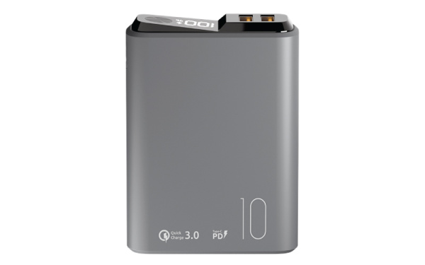Внешний АКБ QS-10, 10000mAh, space-gray, OLMIO