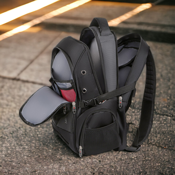 Вместительный рюкзак для ноутбука Legioner Backpack M04, серый / Ортопедическая спинка, вентиляция спины