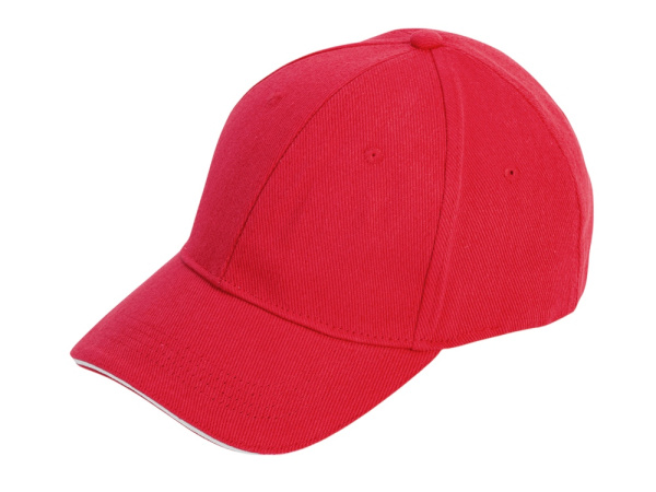 Бейсболка «Cancun», Цвет красный, белый