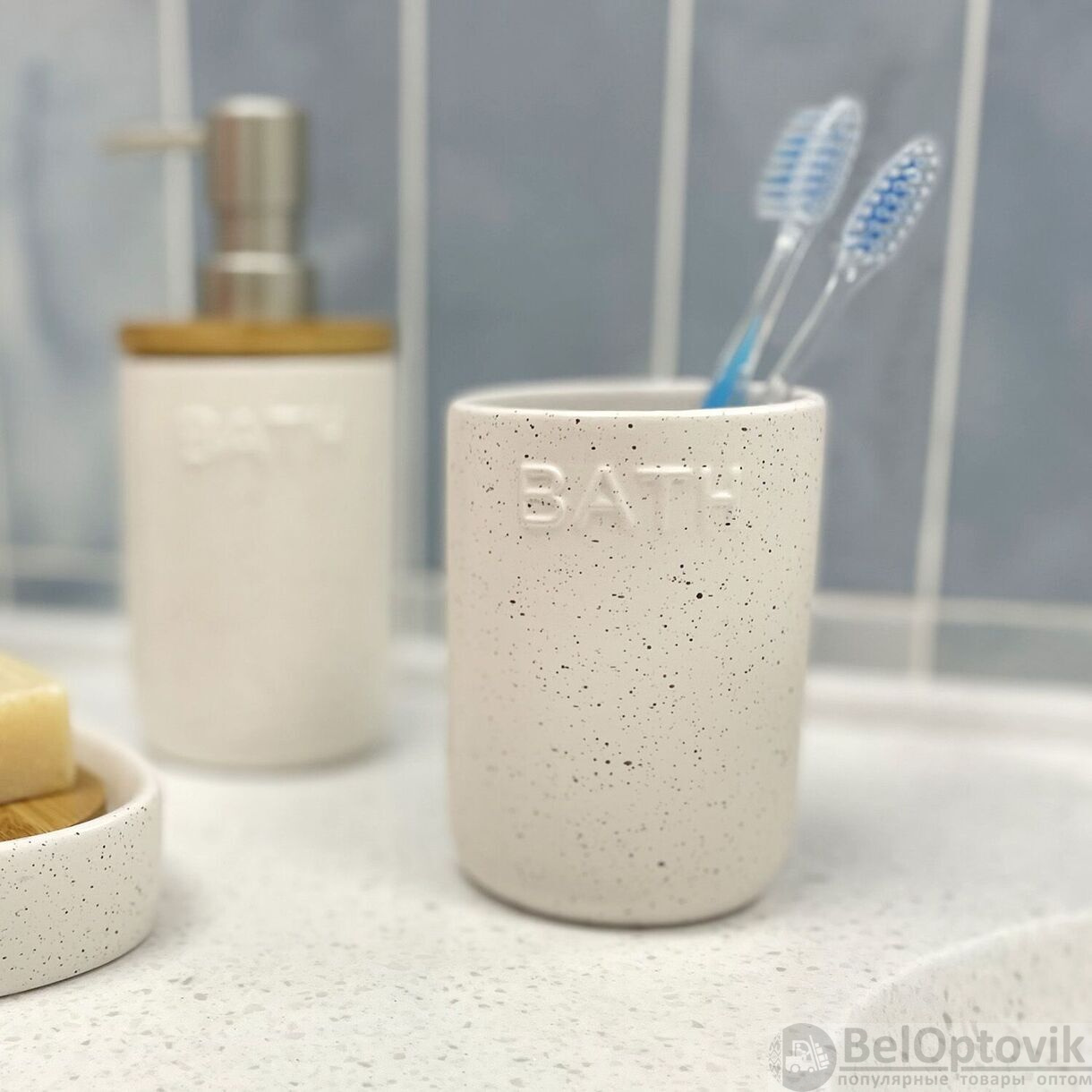 Стакан для ванной Каникулы на Бали, керамика