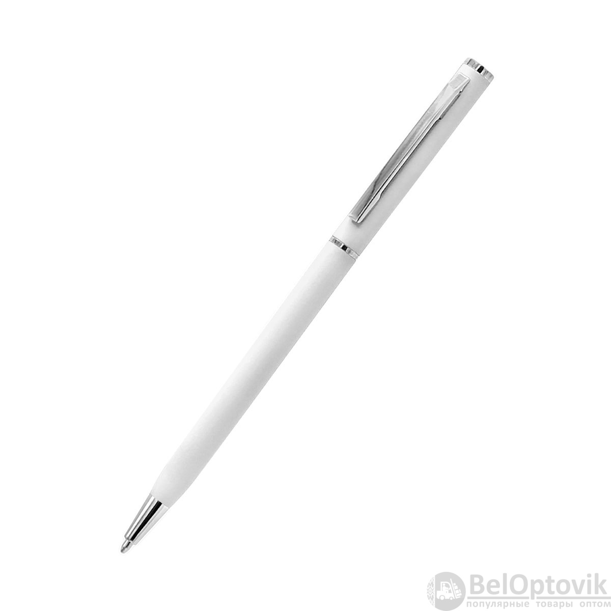 Ручка металлическая Tinny Soft софт-тач, белая-S