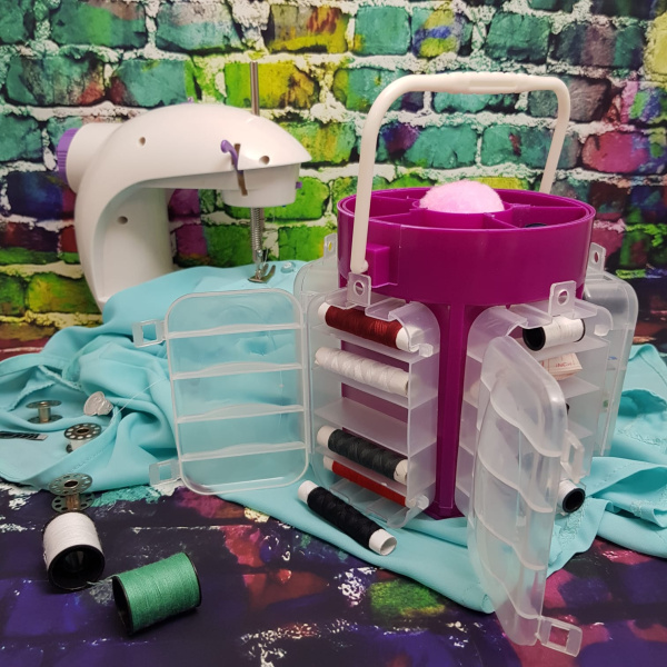 Швейная машинка компактная Mini Sewing Machine (Портняжка) с инструкцией на русском языке с подсветкой