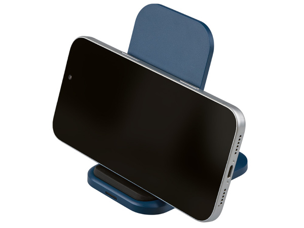 Беспроводное зарядное устройство «Foldy», 15 Вт, Цвет темно-синий