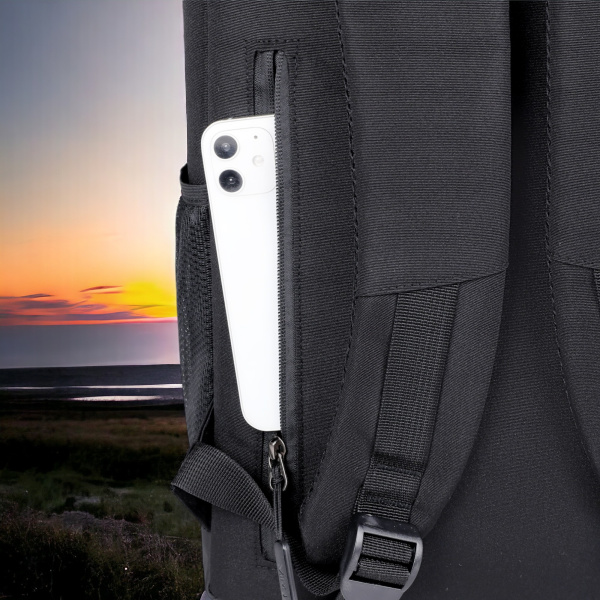 Рюкзак для ноутбука 15.6''  Sallerus MBP-1052, черный / Застежка на липучке, уплотненное дно, утолщенная стенка в кармане для ноутбука