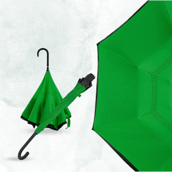 Зонт-трость "Наоборот" механический обратного сложения Chaplin