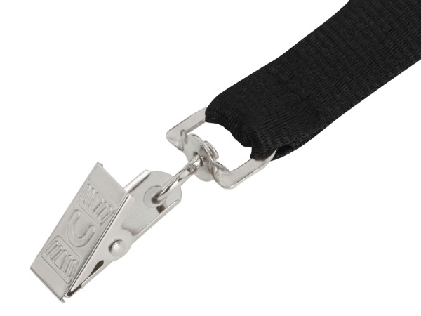 Ланъярд из RPET с клипом, Цвет черный