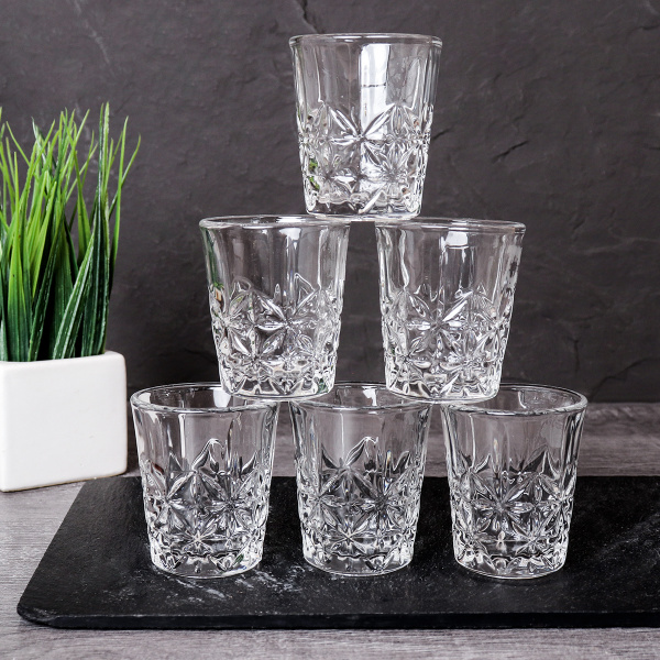 Стопка 6 штук 50 мл резная / SR6000 /уп 24/