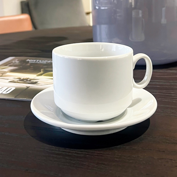 Чайная пара фарфоровая 280см³ "Капучино" в коробке