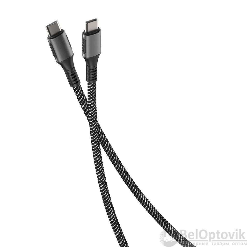 Кабель PD, USB2.0, Type-C - Type-C, 1.2м, черный, OLMIO
