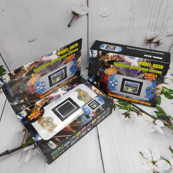 Игровая портативная консоль (карманная приставка) 8630 цветной экран 2.5 дюйма Синий