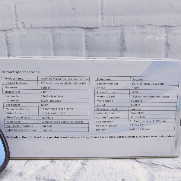 Видеорегистратор зеркало Vehicle Blackbox DVR Full HD1080