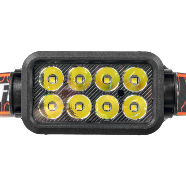Фонарь налобный FOCUSray 1300 8 диодов ,акку 18650 встроенный , 1200мАН,3,7V,индикатор зарядки,сенсор 1/180, шт