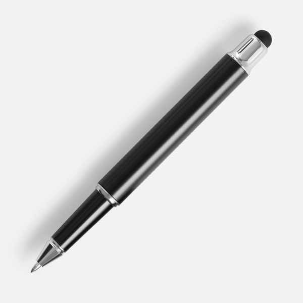Роллер Scribo со стилусом, матовый черный, 14х1,4 см