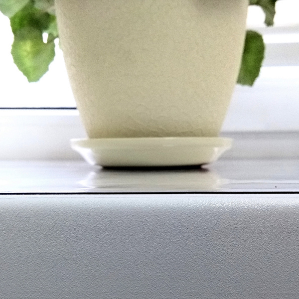 Пленка из ПВХ для подоконника 120x20 см "Тепломакс" Гибкое стекло (толщина 0.7 мм)