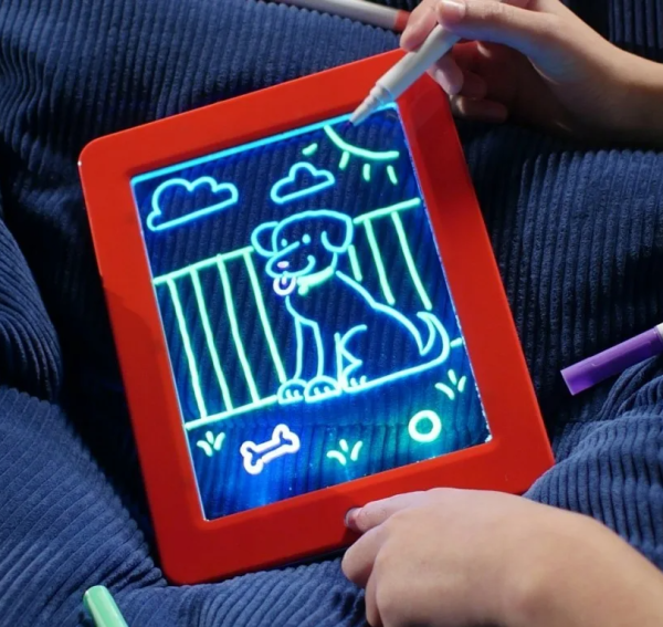 Планшет для рисования светом c разноцветной подсветкой Magic Sketchpad New Синий