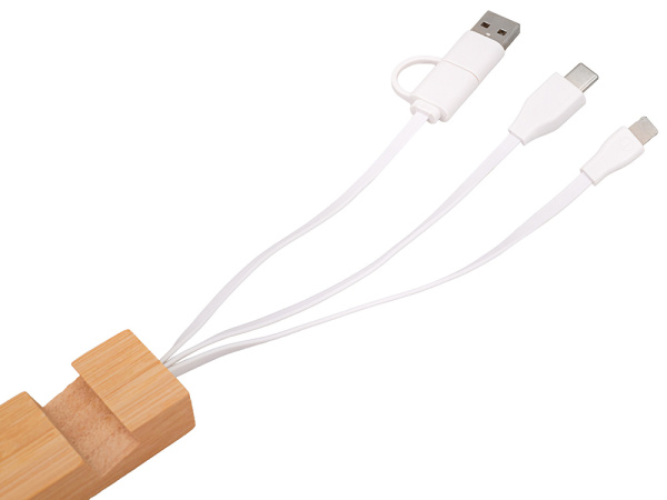 Универсальный кабель с подставкой 4-в-1 «Unicable», Цвет белый