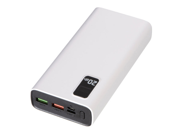 Портативный внешний аккумулятор «FAST», 20000 mAh, Цвет белый