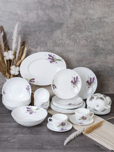 Столовый набор 38 предметов / GRAY-38/7585784120/GB220 (7131) /уп 2/ Лаванда
