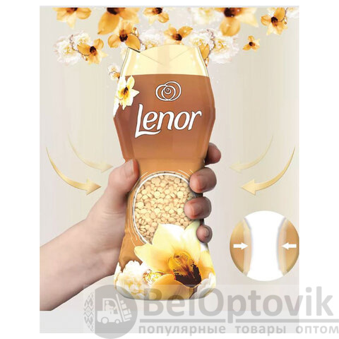 Кондиционер для белья в гранулах, 210 г, LENOR "Oro E Fiori Di Vaniglia", ваниль и орхидея