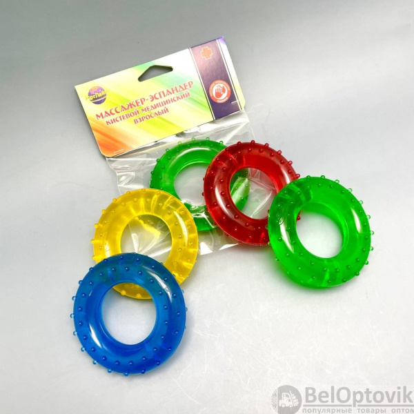 Массажер - эспандер кистевой медицинский взрослый 76 х 22мм. Цвета Микс