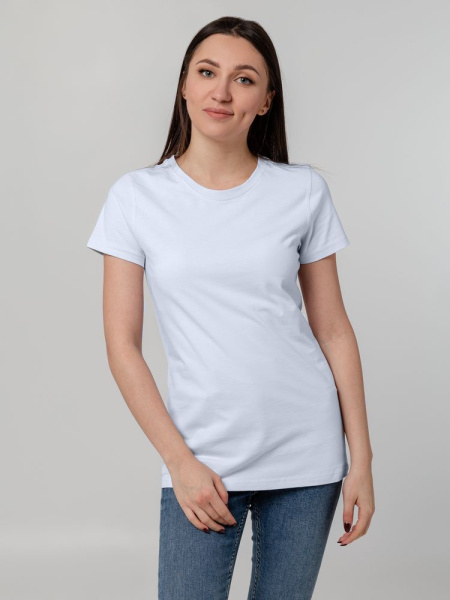 Футболка женская T-bolka Stretch Lady, белая (холодный оттенок), S
