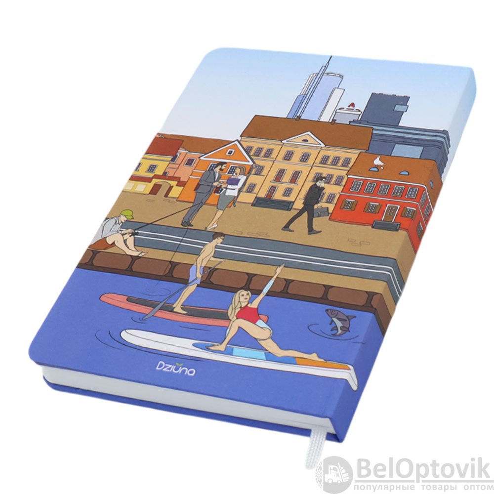 Записная книжка A5 Dziuna Немига в клетку 15,5 x 21 см