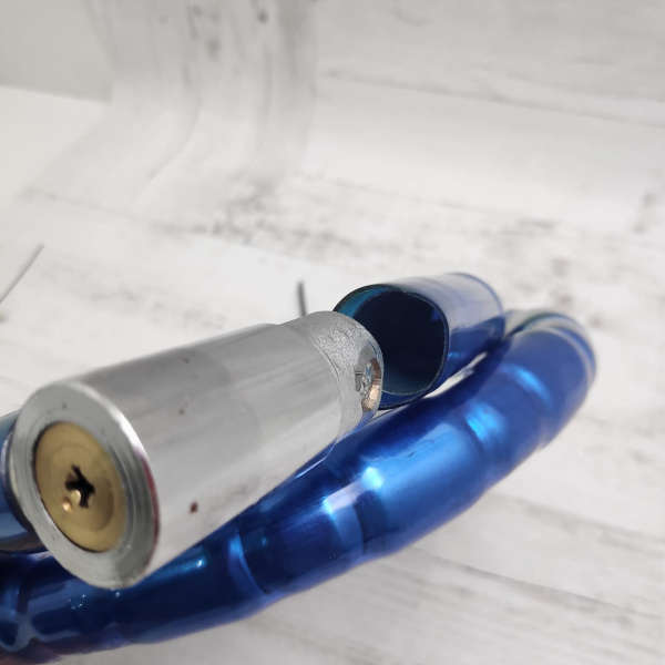 УЦЕНКА Замок-цепь противоугонный усиленный Anchi Lock 2.5 х 120 см, стальные гильзы в пластиковой оболочке+ключи