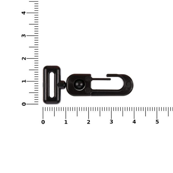Застежка-карабин Carabine, S, черный, 4х1,2х0,4 см