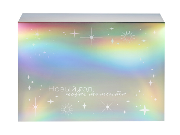 Подарочная коробка с голографическим шубером «Aurora», XL, Размер XL, Цвет черный/голография