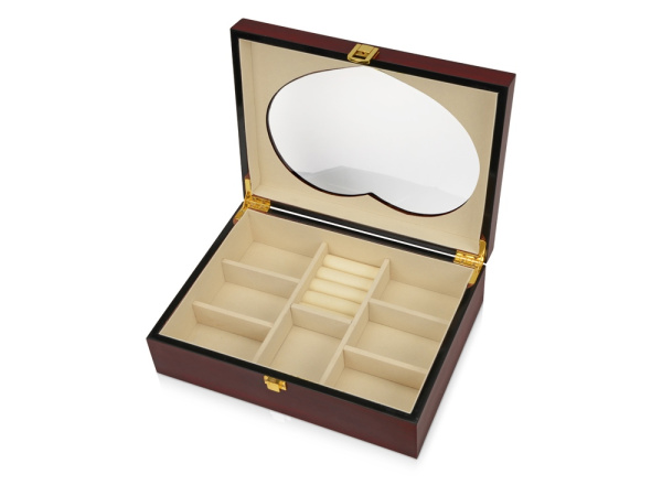 Шкатулка «Сердечко», Цвет красное дерево