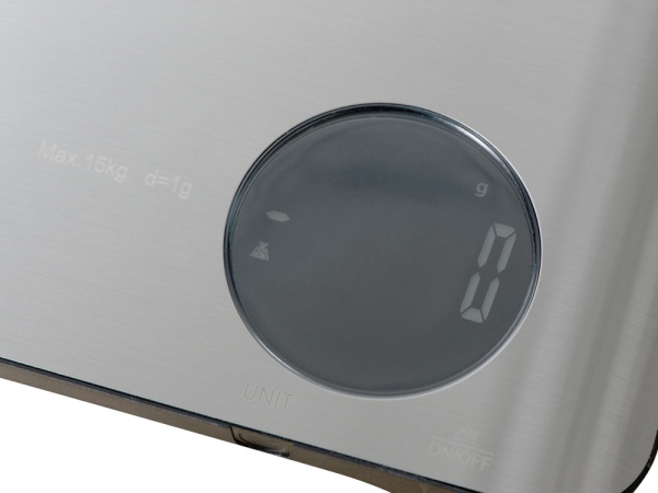 Стальные кухонные весы «Precision», Цвет черный/серебристый