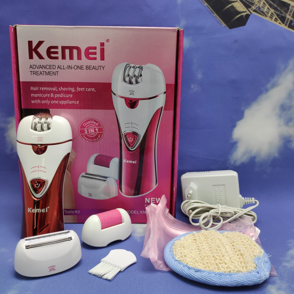 Эпилятор электрический 3в1 Kemei KM-1107