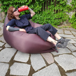 ХИТ СЕЗОНА! Надувной диван (Ламзак) 180 Х 70см Коричневый (горький шоколад)  (без кармашков)
