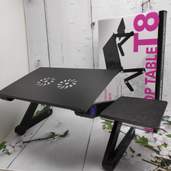 Складной cтолик трансформер для ноутбука  Multifunctional Laptop Table T8 (42,0 х 27,0 столешница, 50,0 высота)