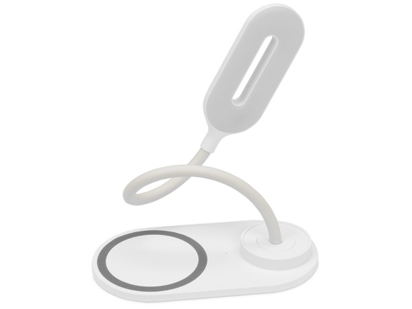 Настольный светильник с беспроводной зарядкой «Flamp», Цвет белый