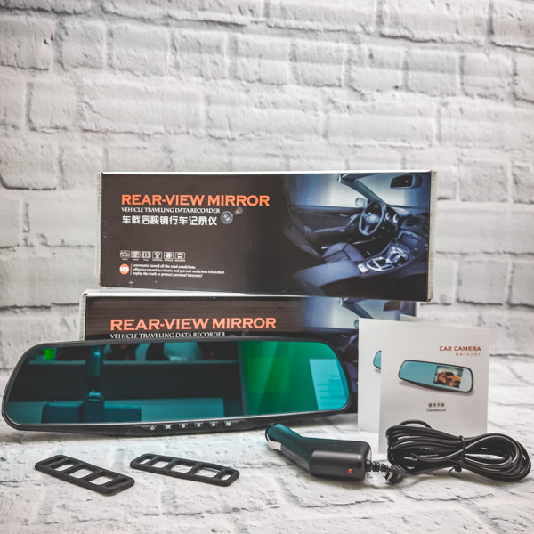 Видеорегистратор зеркало 3.2" Rear-View Mirror Vehicle traveling data recorder HD DVR