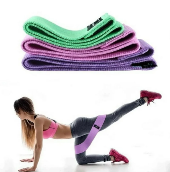Набор тканевых резинок для фитнеса LUTING (эспандеры резинки для фитнеса), 3 шт.