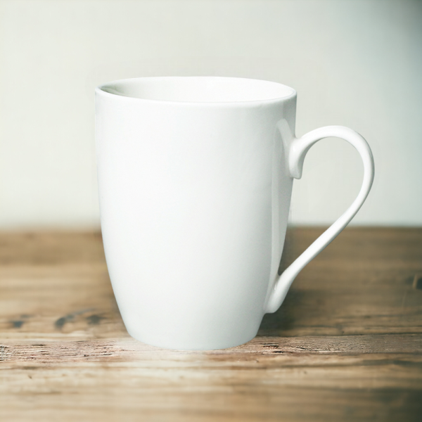 Кружка Elegante, 350мл, керамическая, белая / УЦЕНКА