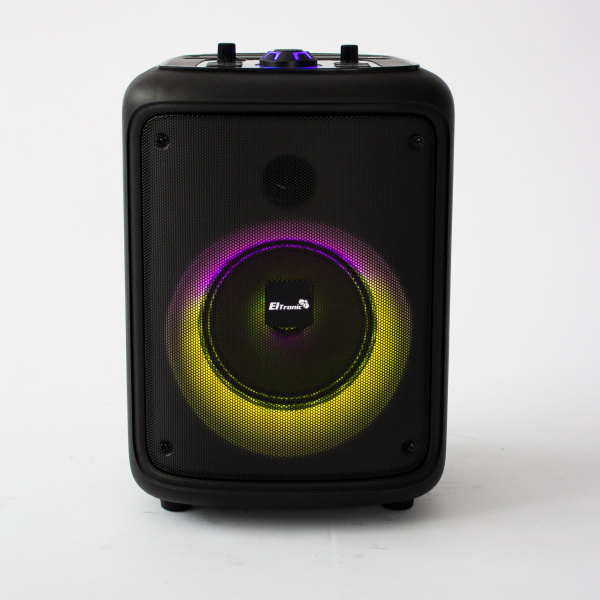 Портативная беспроводная bluetooth колонка  Eltronic CRAZY BOX 100 Watts  арт. 20-30 с проводным микрофоном и RGB светомузыкой