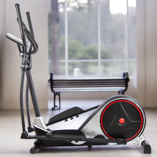 Эллиптический электрический тренажер Черный-серебристый / Укрепляет здоровье и физическую форму