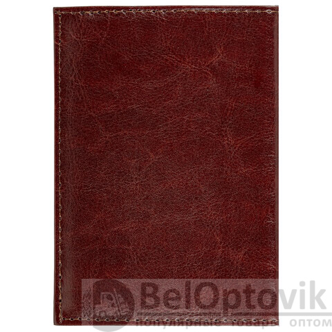 Обложка для паспорта экокожа, мягкая вставка изолон, "PASSPORT", коричневая, STAFF Profit, 237184