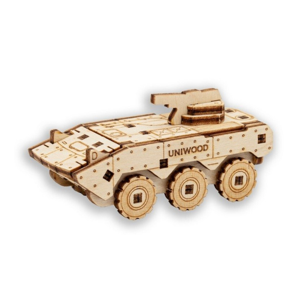 Деревянный конструктор (сборка без клея) Броневик UNIT ARMOR БРОНЕВИК UNIWOOD
