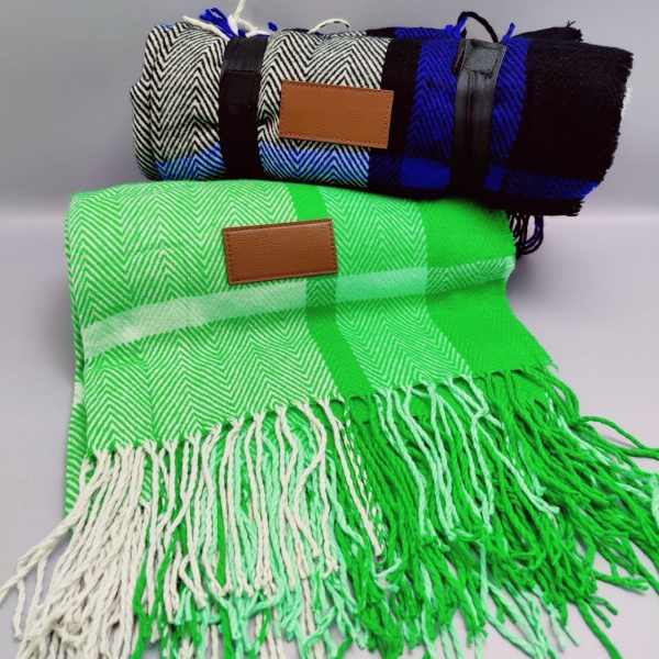 Плед акриловый для уюта Glama с бахромой, 130x160 см