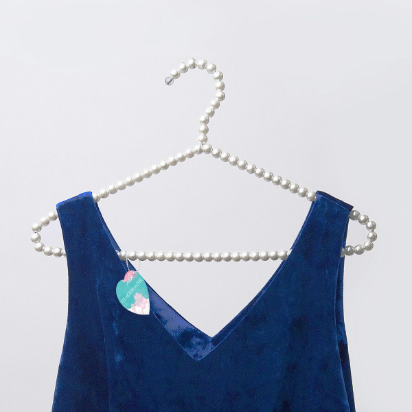 Вешалка для одежды с перекладиной  с декором "Жемчуг"