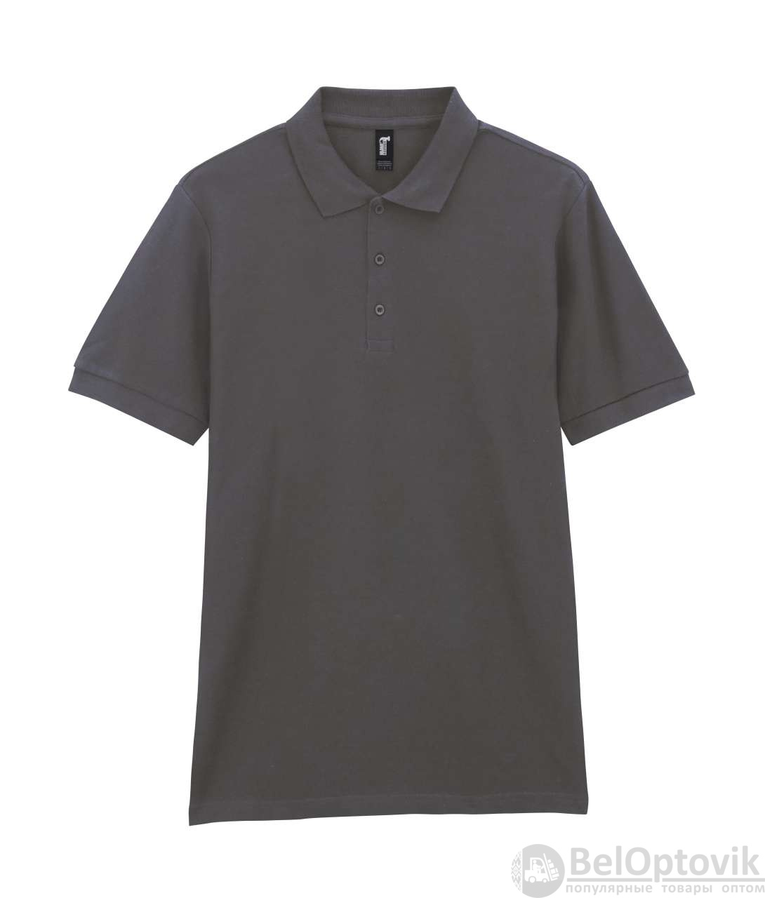 Футболка поло PREMIUM COTTON ADULT DOUBLE PIQUE, ГРАФИТОВЫЙ S