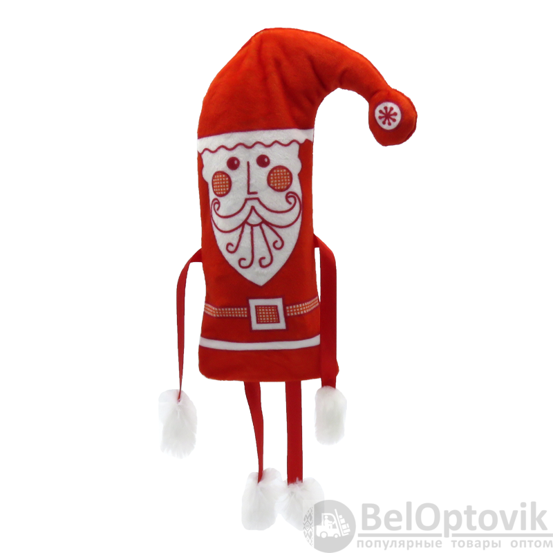 №1 НОВОГОДНИЙ КОЛПАЧОК текстиль (красный) 300 грамм новогодний подарок классический