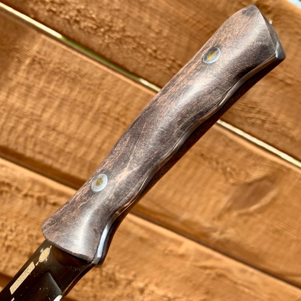 Нож туристический с гравировкой в кожаном футляре Кизляр России