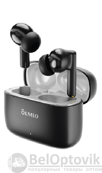 Наушники беспроводные "TWE-15", ANC+ENC, True Wireless, black, OLMIO