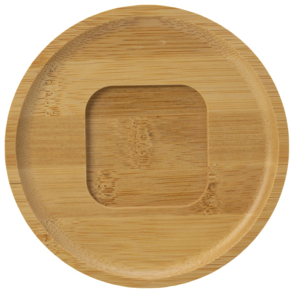 Кофейная пара с бамбуковым блюдцем «Mandy», Цвет белый, натуральный